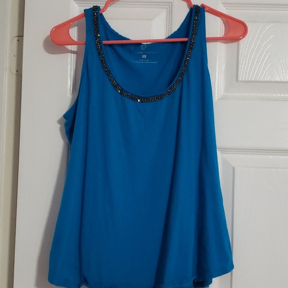 NY and Co Tank with rhinestone neckline